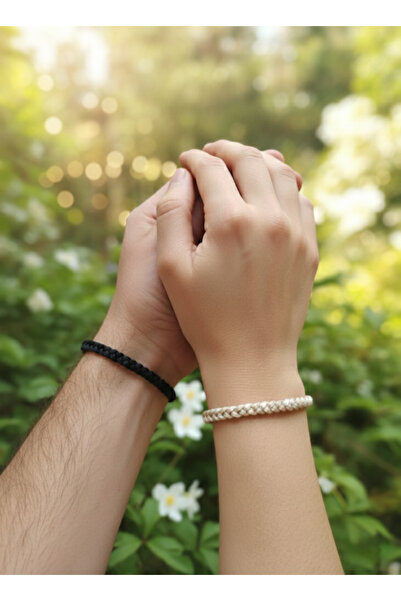 AXSENTRA 2li çiftlere, arkadaşlıklara kancalı bileklik (paraşüt makrome ip)