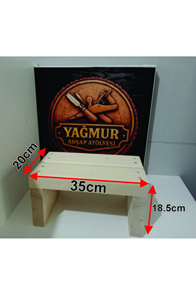 YAĞMUR AHŞAP ATÖLYESİ Ahşap Tabure Yükseltici Basamak