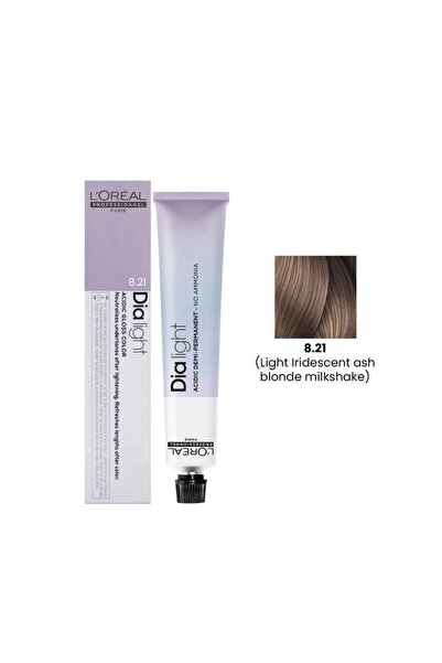 L'oreal Professionnel صبغة شعر ديا لايت 50 مل 8.21 لون أشقر رمادي فاتح متقزح،...