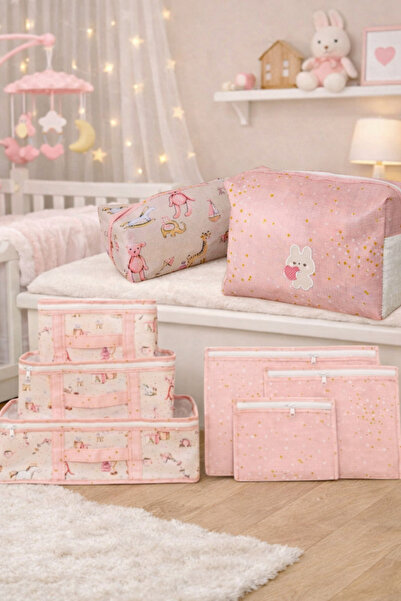 PONÇİK BEBEK 8-Piece Set - Baby 2-Piece Bag Organizer & 6-Piece Suitcase Orga...
