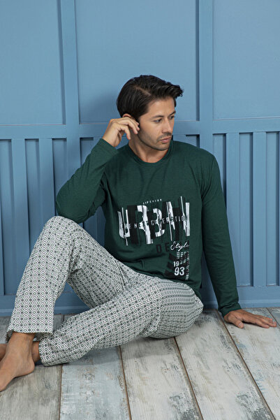 qomfy 1514 Men's Long Sleeve Pajama Set