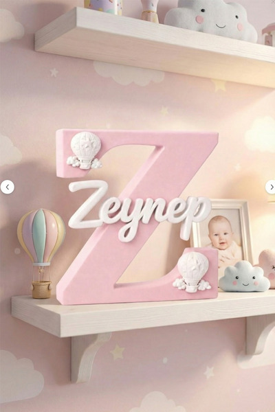 JoyShine Kişiye Özel İsimli 20 cm Dekoratif Harf, Bebek & Çocuk Odası Süsü
