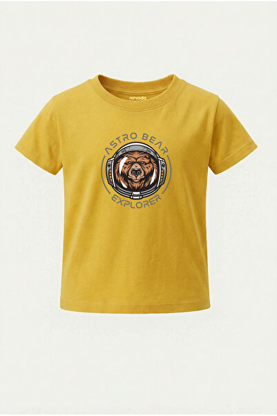 nirvoda Tricou pentru copii Tricou pentru copii cu imprimeu Astronaut Bear