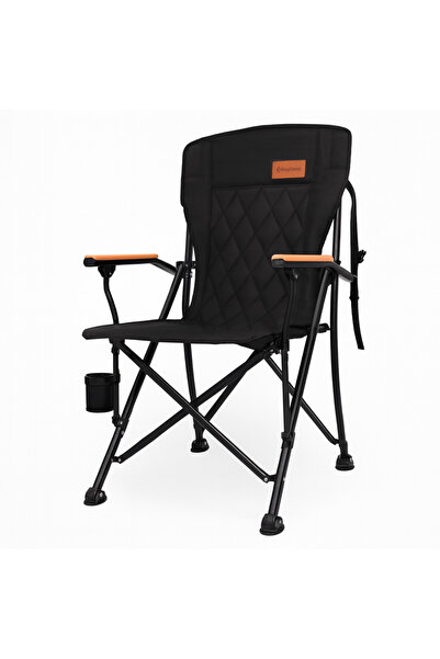 KINGCAMP Polar Comfort Plus Ultra Konforlu Katlanır Kamp Sandalyesi Black