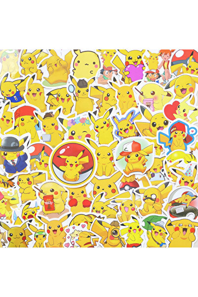 FEMININO ملصقات بيكاتشو بوكيمون للمشي على الجدران للأطفال، مصنوعة من الفينيل ...