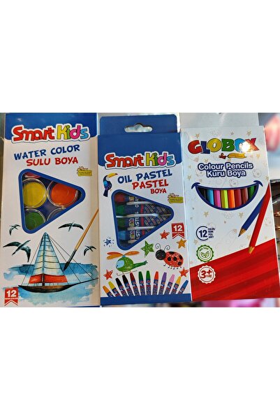 ada çanta kırtasiye 12-Piece Dry Paint Set, 12-Piece Pastel Paint Set, and 12...