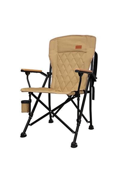 KINGCAMP Polar Comfort Plus Ultra Konforlu Katlanır Kamp Sandalyesi Khaki