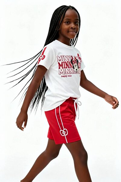 ALYAKİDS Kız Çocuk Hello Kitty -Minnie Mouse Baskılı 2'li Yazlık Pamuklu Şort...