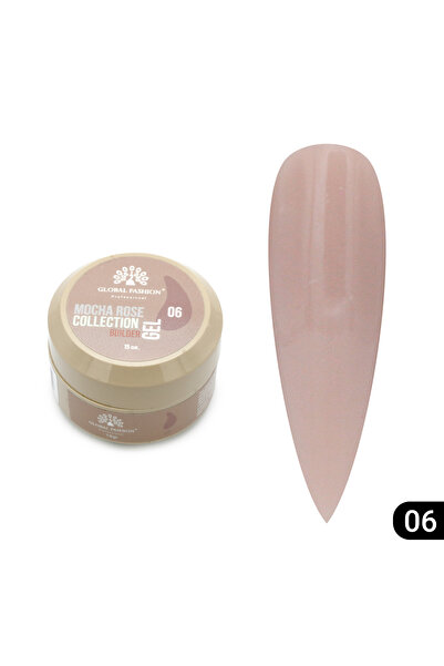 global fashion Nail modeling gel 15 gr, Mocha Rose Builder Gel 06