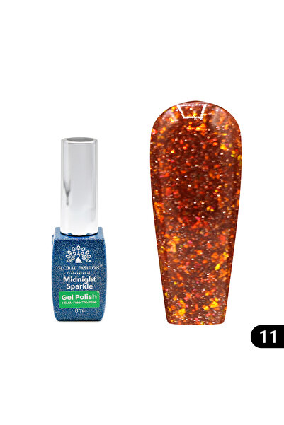 global fashion Midnight sparkle semi-permanent nail polish 8 ml, 11