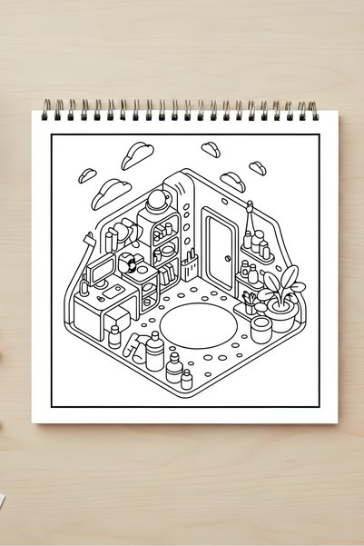 M&H Coloring Little Corners - 21X21 cm Coloring Book, for Children and Adults