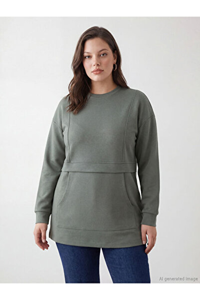 LC Waikiki Rmz Gi̇yi̇m Farkiyla Soft Touch Women's Sweatshirt Tunic