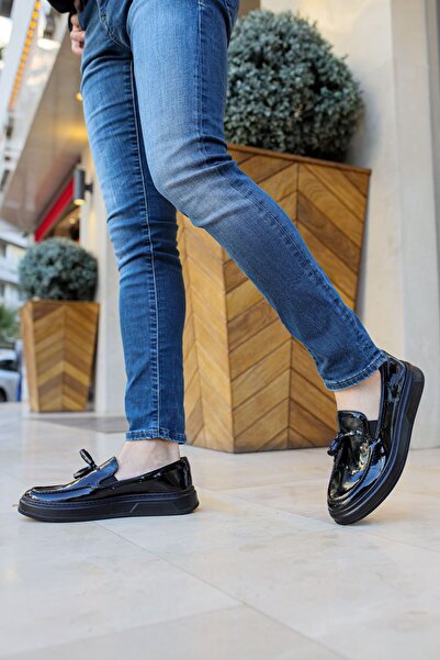 Mhoda Shoes RLX-127 Loafer-X Pantofi clasici pentru bărbați, din piele lacuit...