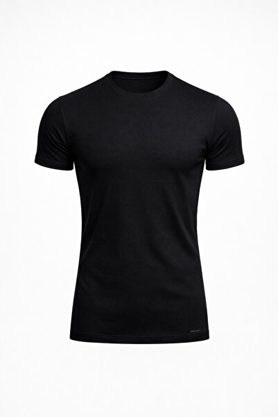 YUYİ Ji̇ber Modal Cotton Crew Neck Short Sleeve 2-Pack Anti-Allergic Men's Un...