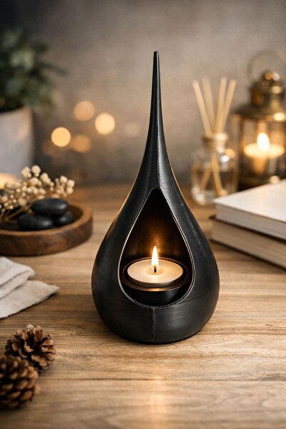 StudioAslanDesign Modern Damla Dekoratif Mumluk – Tealight Uyumlu Şık Tasarım...