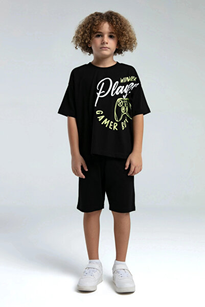 Rolypoly Комплект бермуди за момче - черен