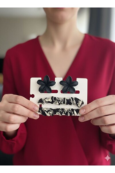 LUXENYA DESİGN Women's 4-Piece Premium Hair Clip Set Modern Snap Clip and Sty...