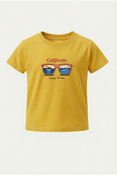 nirvoda تي شيرت للأطفال مطبوع عليه صورة كاليفورنيا صيفية للأطفال