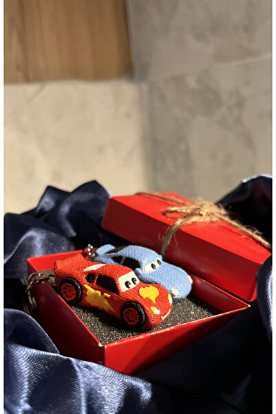 Barila Luxe Sevgili Çift Anahtarlık Set Şimşek McQueen Kutulu Gönderim Arkada...