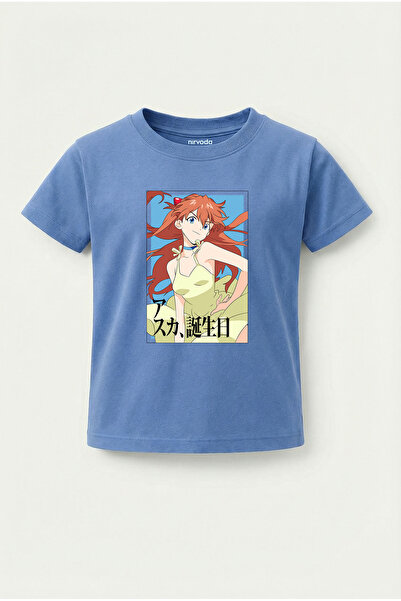 nirvoda Παιδικό μπλουζάκι Asuka Langley Evangelion με στάμπα για παιδιά