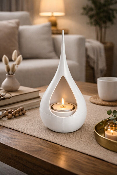 StudioAslanDesign Modern Damla Dekoratif Mumluk – Tealight Uyumlu Şık Tasarım...
