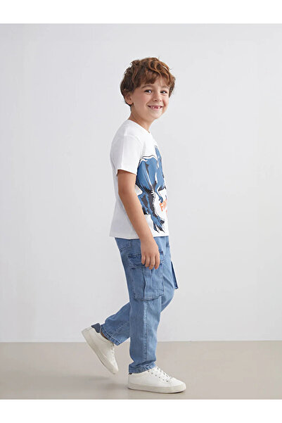 LC Waikiki LCW Kids Дънки за момчета с еластична талия в цвят индиго