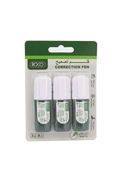 ROKU قلم تصحيح 8 مل، عبوة من 3 بطاقات