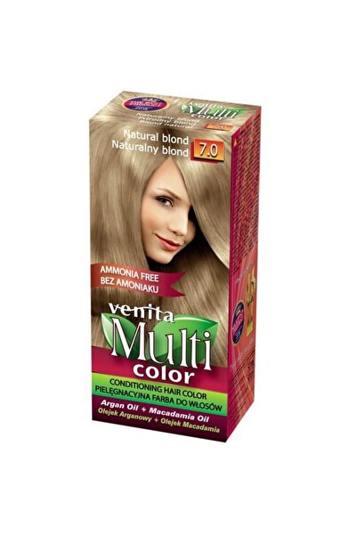 VENİTA Ammonia-Free Hair Dye, Multicolor, Venita, 50ml, No.7.0, Blond