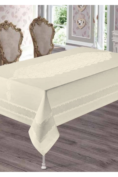 Sivalde Annaberry Liquid-Proof Stain-Resistant Seamless Tablecloth Cream