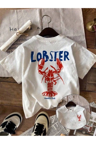 SVART WEAR Lobster Printed Oversize Crew Neck Summer T-Shirt