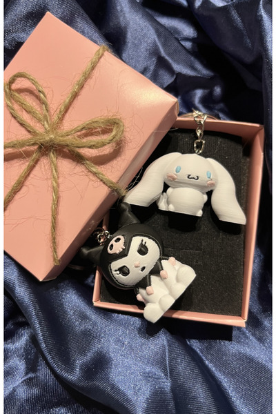 Barila Luxe 2'Li Kuromi Ve Cinnamoroll Anahtarlık Charm Süsü Set Kutulu Gönderim