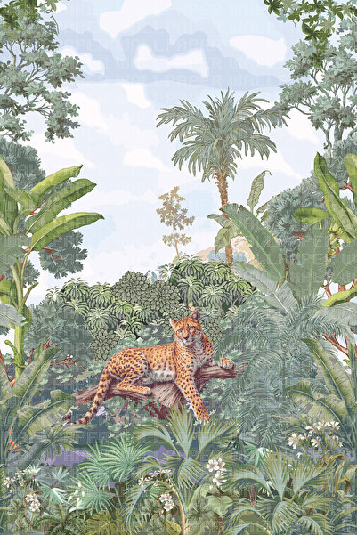 Arterior Wallpaper Ağaçta dinlenen leopar poster duvar kağıdı
