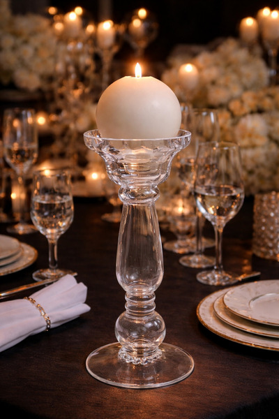 BYC TÜRKİYE Artizan Taşlı Üfleme Cam Şamdan