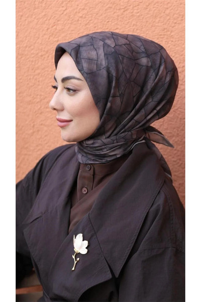 locella Cotton Soft Scarf Hand Sewed Marble Pattern