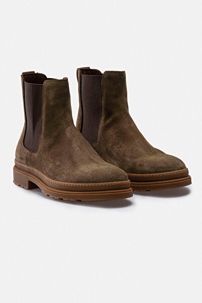 RUJO Verona El Yapımı Hakiki Süet Deri Erkek Chelsea Bot