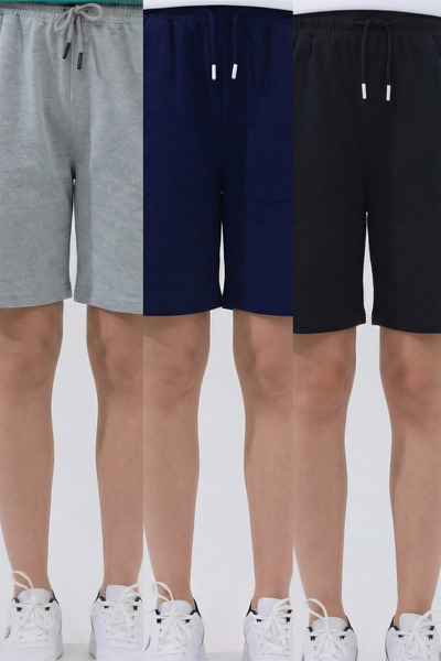 Veleno Women's 3-Piece Advantageous Pack Oversize Relaxed Bermuda Shorts Comf...