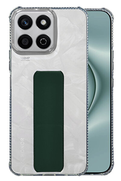 Generic Honor X7c - ShockProof Silicone Back Cover With Hand Grip Holder & Ki...