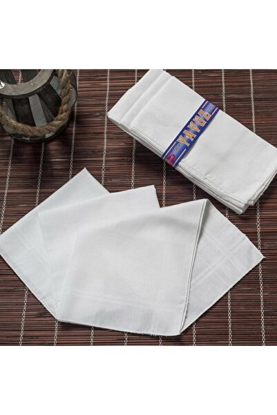 GÖZDE TEKSTİL Kutulu Kumaş Cep Mendili 40x40 cm – 12 Adet (1 Düzine)-Yavuz