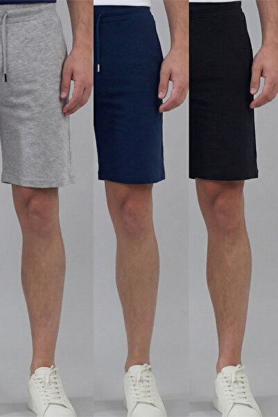 Veleno Men's 3-Piece Advantageous Pack Oversize Relaxed Bermuda Shorts Comfor...