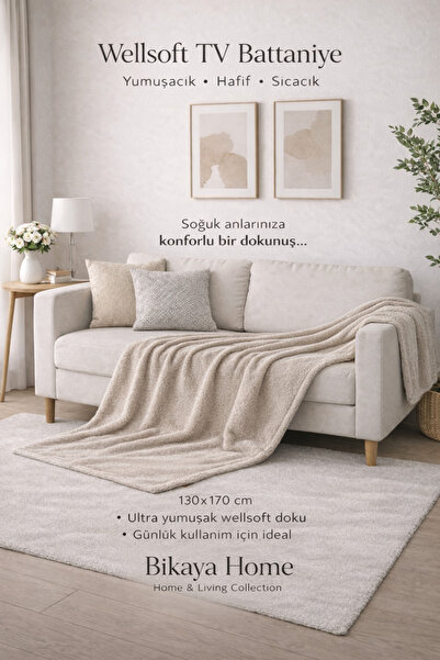 Bikaya Home Wellsoft 130x170 cm TV Ćebe si | Mekane teksture | Lagan i Zadrža...