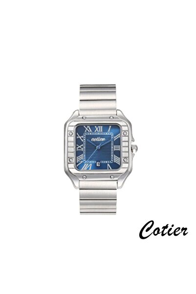 Cotier ساعة رجالية كوتير ستيل فضي