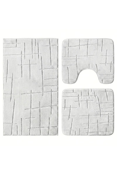 OEM Set of 3 Anti-Slip Bath Mats, Minimalist Design