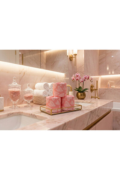 Karbi Premium 12'li Paket-Kalp Yağmuru Serisi-Organik Bambu Özlü Tuvalet Kağıdı