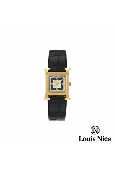 Louis Nice Louis Vuitton women's watch, black Leather