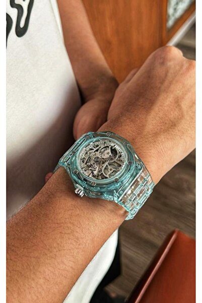 Cotier Men's couture plastic turquoise watch