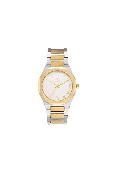 Louis Nice ساعة رجالية لويس نايس ستيل فضي و ذهبي