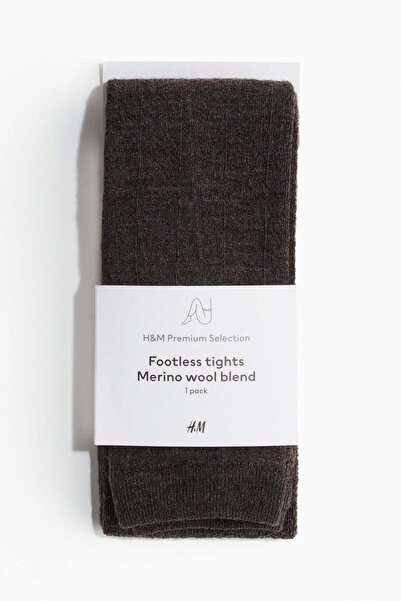 H&M Footless merino wool-blend tights