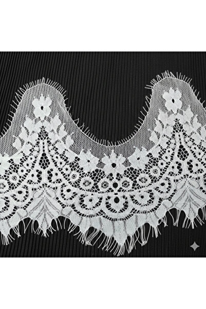 Mutkin Sakallı Dantel (KOD A066 )17 Cm 1 ADET 3 Metre BEYAZ -Gelinlik-iç çama...