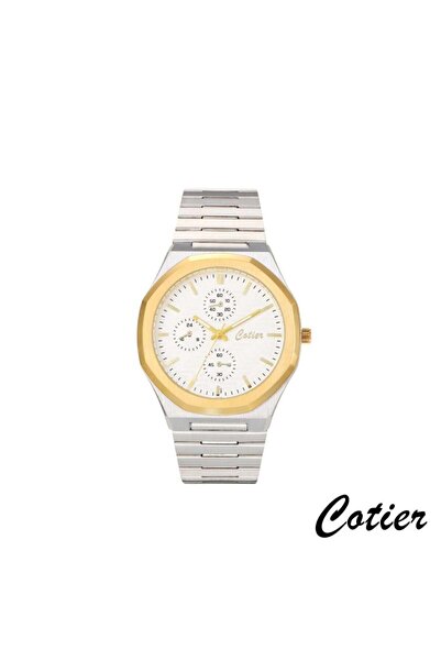 Cotier ساعة رجالية كوتير ستيل فضي
