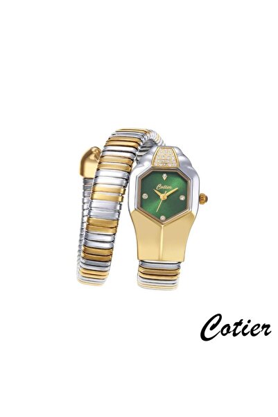 Cotier ساعة نسائية كوتير ستيل فضي و ذهبي